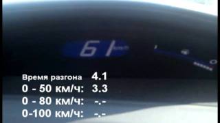 Honda Civic 4D 1.8, разгон 0-100 км/ч за 8.8 секунды по спидометру