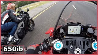 Aprilia RSV4 1100 Factory WALKS Ducati V4R!