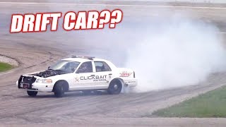 Attempting to Drift Our 900hp Retired Cop Car! +James’ Wedding Burnout!