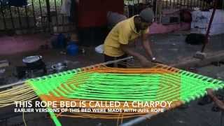 Amazing weaver! Watch this Indian man weave a bed