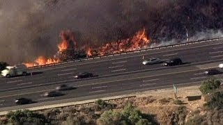 USA: incendi in California, 1.200 ettari in fumo vicino a Los Angeles