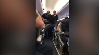Video shows a passenger forcibly dragged off a United Airlines plane