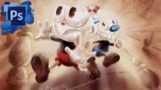 SPEEDPAINT |Арт иллюстрация cuphead and mugma. Adobe Photoshop.