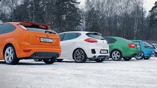 Сравниваем:Ceed GT,Octavia RS,Leon FR,Focus ST.
