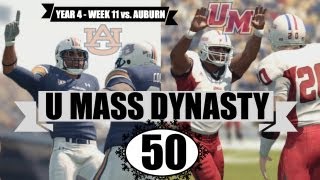 NCAA 13: U Mass Minutemen Dynasty - EP50 (Year 4, Week 11 vs Auburn)