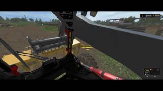 FS17 репортаж с лесной делянки, работа на минипогрузчике.