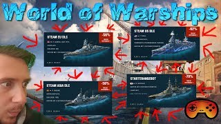 FÜR ALLE!! Steam DLC Angebote im SHOP!!!! World of Warships Deutsch/German - Gameplay Ideen -Premium
