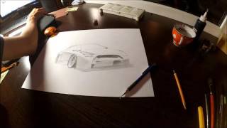 рисунок  Nissan Skyline -gorillaz