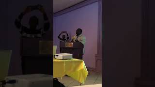 Dr. Nathaniel T. Blama, Sr. speaks at the Cocoa Strategy Workshop