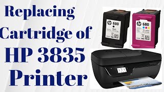 Replacing cartridge on HP 3835 Printer