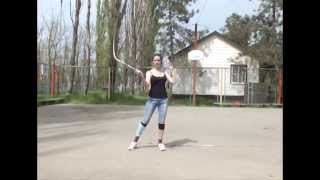 S.B.Lab. Ника на фестивале "NoF 2015" работа с кнутом (кнутами) - (Nika with two hybrid whips)