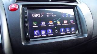 Магнитола Android и включение дисплея климата в Honda Civic 5D.
