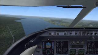 Learjet 45 landing at Eniseysk - FSX