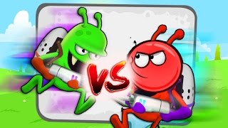 КРАСНЫЙ ШАРИК СТАЛ ЛОВЦОМ В ИГРЕ ОХОТА НА ЗОМБИ Мультик   про Шар zombie catchers red ball 4