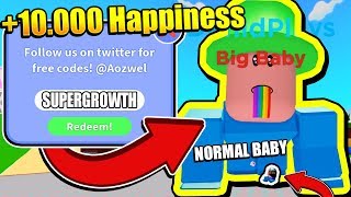 SECRET CODES MADE ME THE BIGGEST BABY ON BABY SIMULATOR! Roblox
