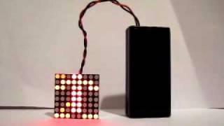 64pixels christmas card with an attiny and 8x8 matrix led