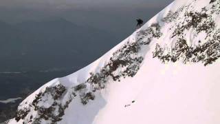 大山　バックカントリー　スノーボード