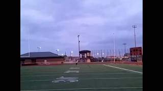 Katy Texas boy throws football to himself