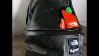 SUPREME x The North Face Leather Day Pack (Black) UNBOXING