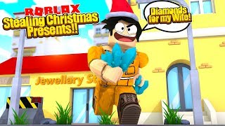 ROBLOX - JAIL BREAK - STEALING MY FAMILY CHRISTMAS PRESENTS!!!