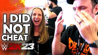 CHEATING IN WWE2K23 vs Tony Pizza GUY !??