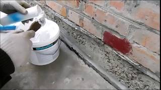 Заделка щели фундамента и отмостки
