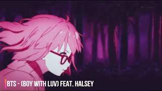 BTS - Boy With Luv ft.Halsey Nightcore♫