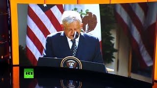Can you spot Obrador’s jab at US foreign policy?