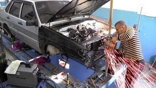 ВАЗ 2115. Наборка морды с запчастей фирмы  "КОНЧАЛО". Сварочные работы.