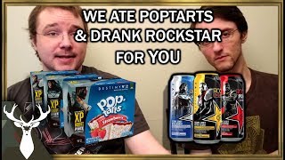 Datto and Holtz drink Rockstar and eat Poptarts for science