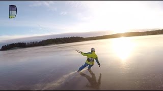 KITESURFING ON ICE | HD | GOPRO