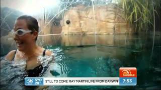 Samantha Armytage and Andrew O'Keefe swim with crocs in Darwin | Vintage Sunrise