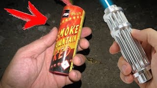 МОЩНЫЙ ЛАЗЕР и ДЫМОВАЯ ШАШКА.. ЧТО БУДЕТ ?!