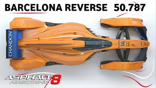 Asphalt 8 - 2018 Mclaren X2 Barcelona Reverse 50.787+0.033 WR