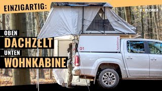 Ungewöhnlich: Mini-Kabine mit Maxi-Zelt für Pickups