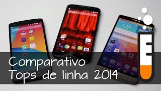 Comparativo novo Moto X x G3 x Nexus 5 x Note 3 x S5 x Z2 - Vídeo Comparativo Brasil