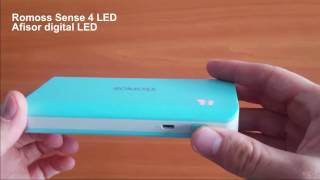 Acumulator extern Romoss Sense 4 albastru, 10400 mAh, unboxing