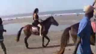 SARAHMARIA  AND  AMY HORSE RIDING IN GAMBIA