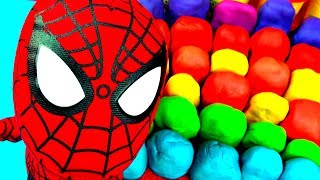 30 Play Doh Surprise Eggs SPIDERMAN Thomas & Friends Disney Princess Cars Spongebob Kinder FluffyJet
