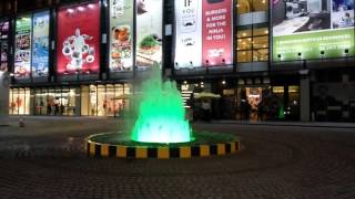 Colourful Water Fountain at The Shore Melaka Night Scene