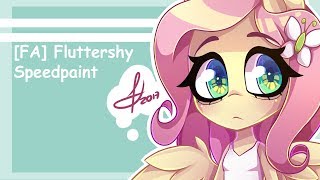 Fluttershy Chibi | Fanart | SpeedPaint | Paint Tool Sai