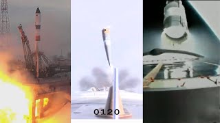 Progress MS-19 launch (on-board camera view)