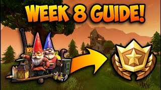 FORTNITE WEEK 8 GUIDE! HUNGRY GNOME LOCATIONS AND HIDDEN BATTLE TIER!