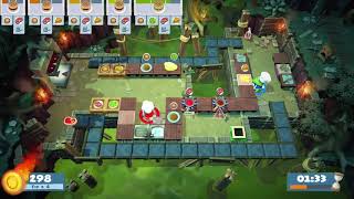 Overcooked 2 Level 4-3, 2 Players, 3 Stars