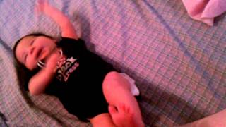 Hiccuping baby girl