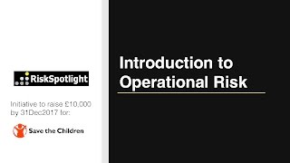 Introduction to Operational Risk Course
