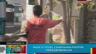BP: Mga illegal campaign poster sa Pampanga, pinagbabaklas