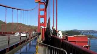 Painting Golden Gate Bridge. San Francisco.