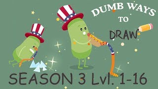Dumb Ways To Draw - SEASON 3 Level 1-16 - iOS / Android - 3 STARS Walkthrough Gameplay