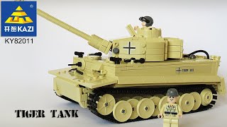 KAZI TIGER TANK - GERMAN ARMY WW2 Unofficial Lego from Aliexpress (KY82011 Build and Review)